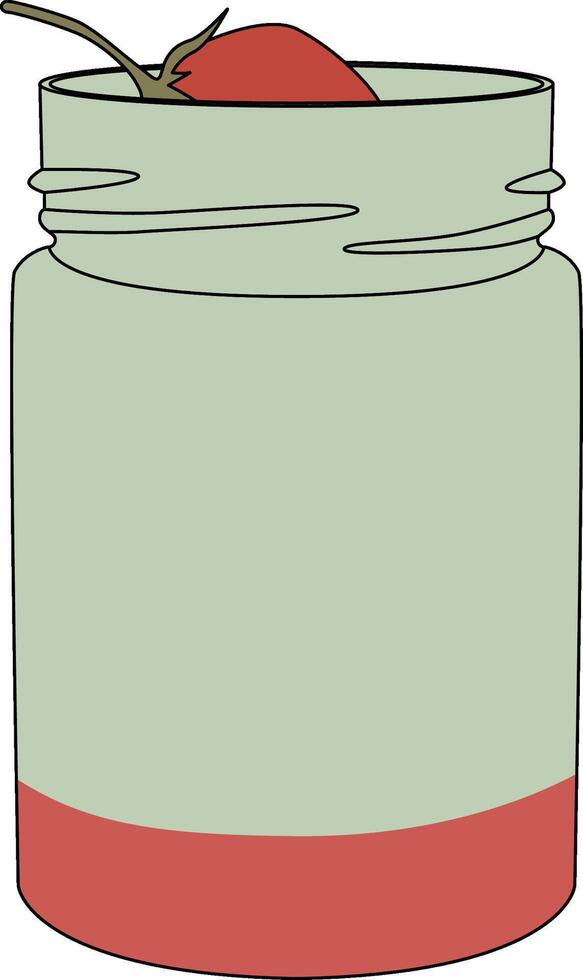 Strawberry and Matcha Drink Flat Illustration vector