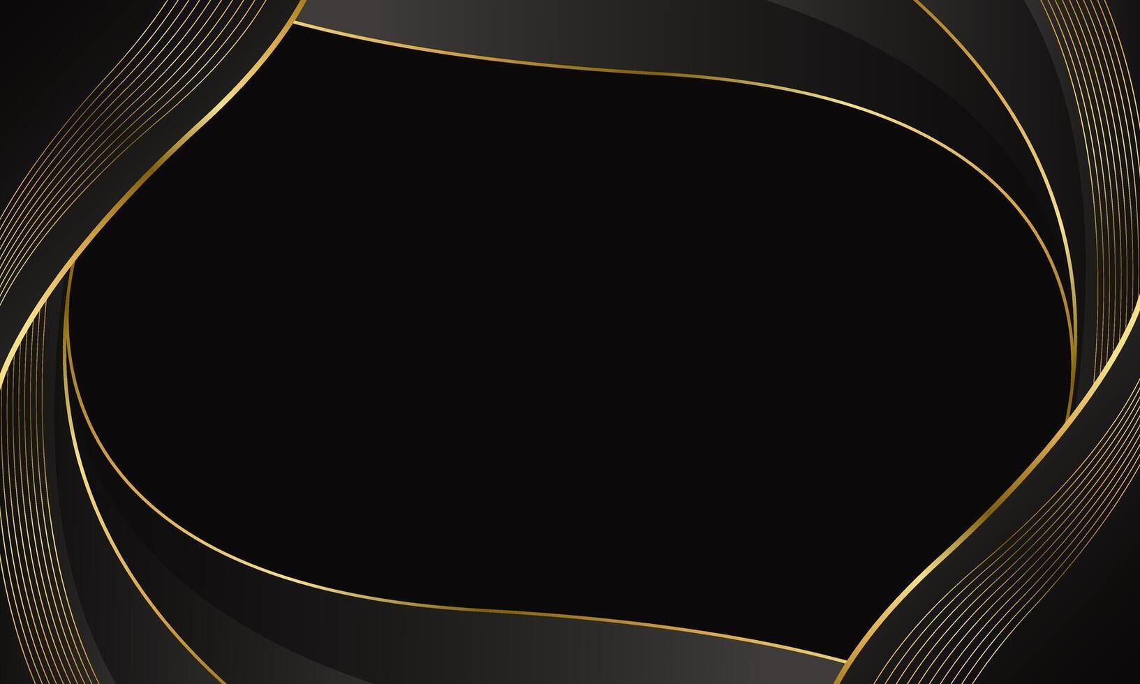 Premium Black Luxury Background with Golden Accents vector