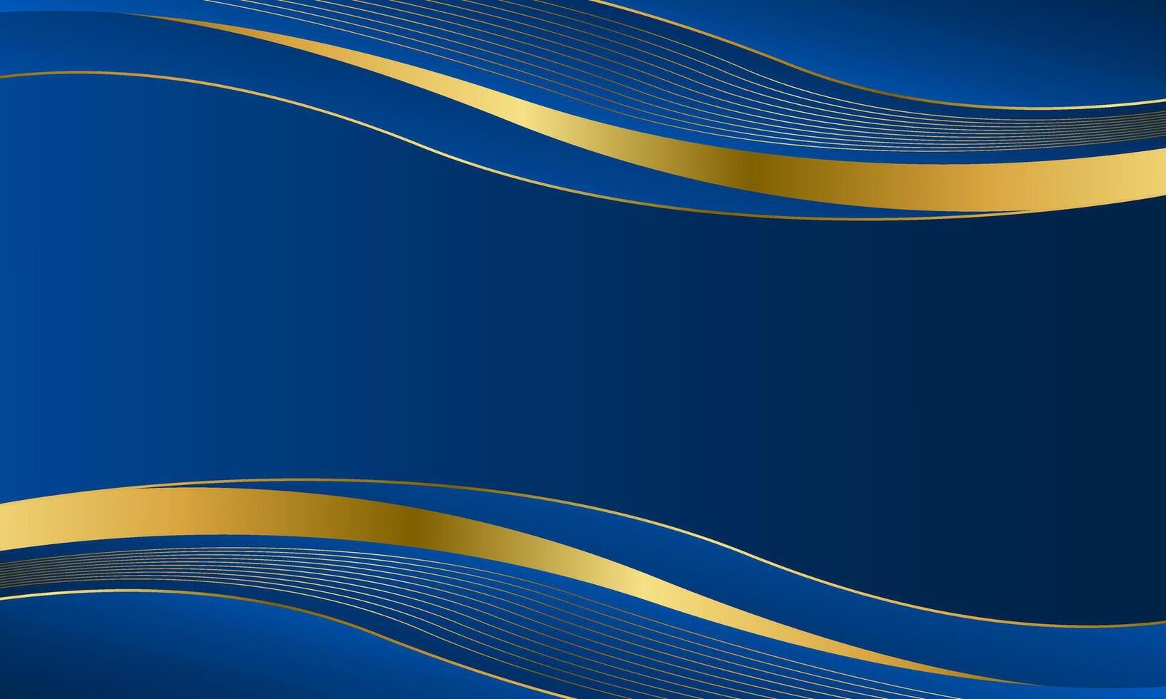 Elegant Blue and Gold Abstract Luxury Background vector