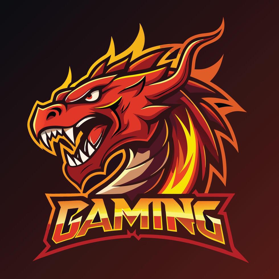 Flaming Dragon Gaming Logo vector