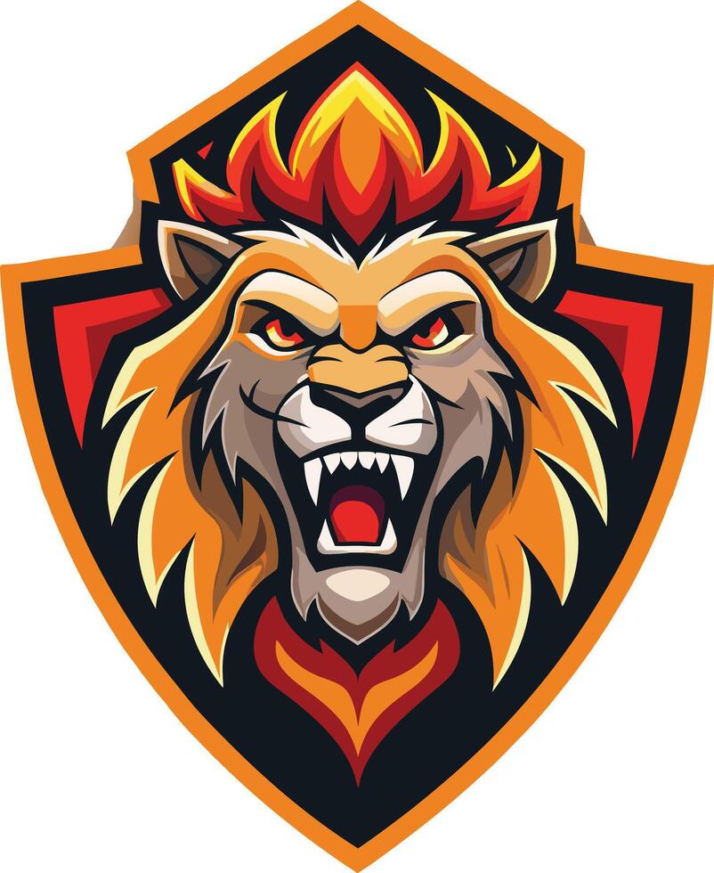 Roaring Lion Esports Design vector