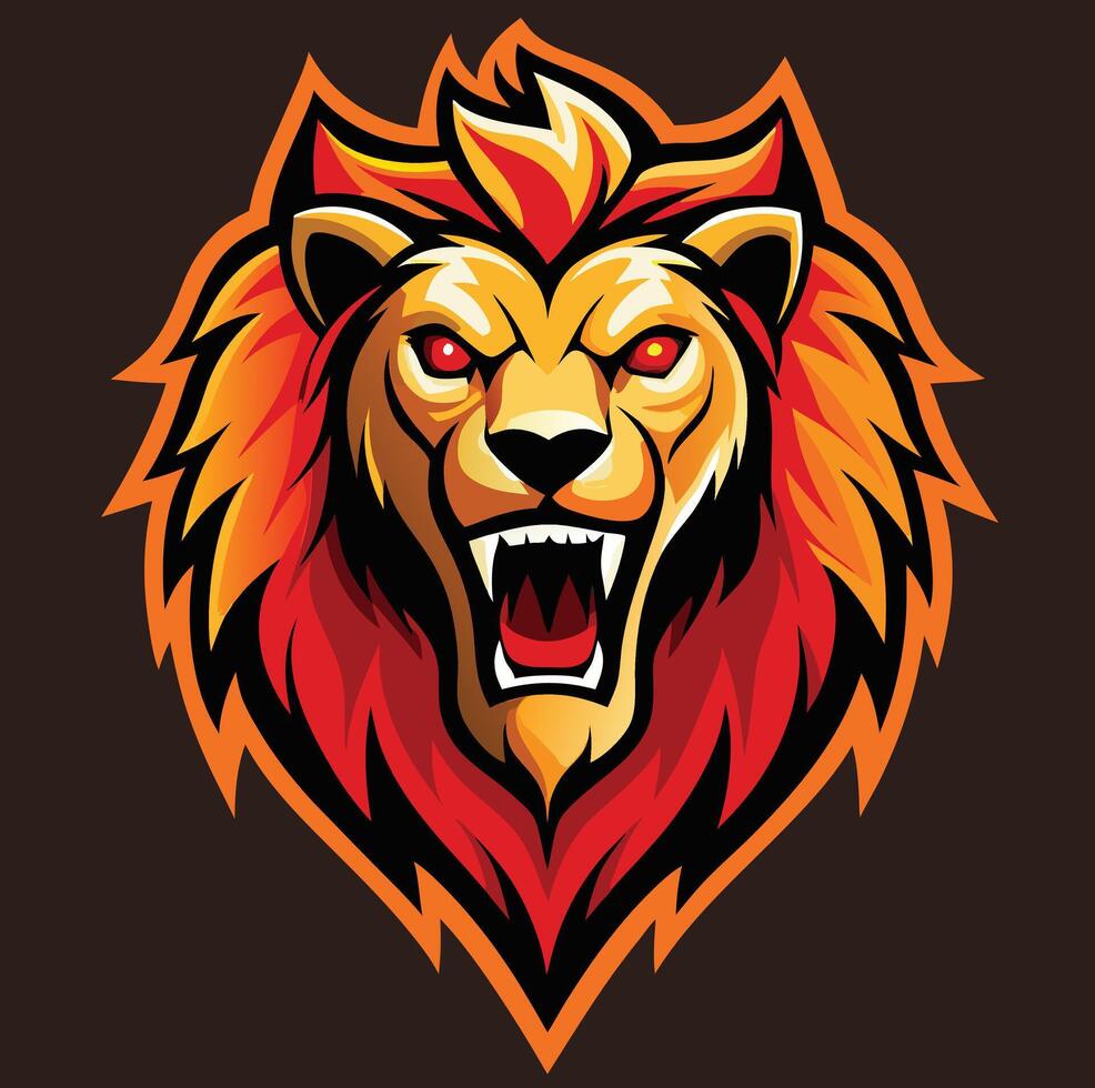 Powerful Lion Esports Logo vector