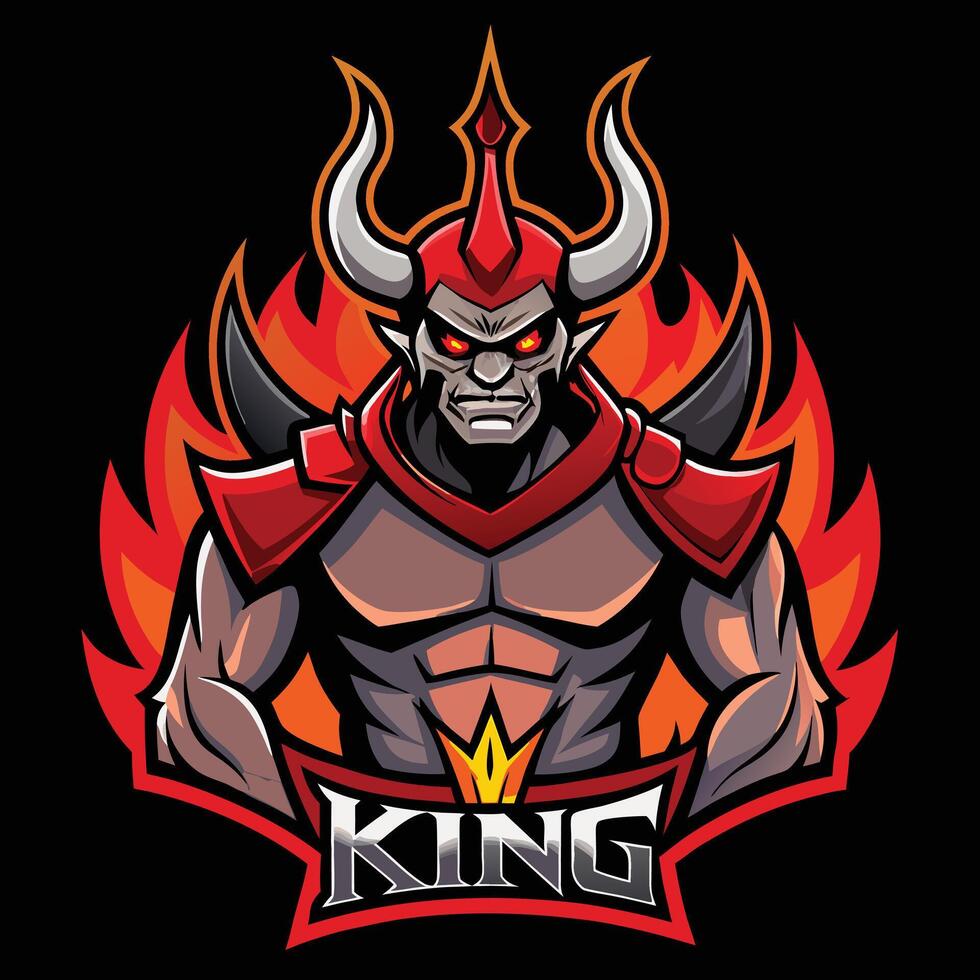 Devil Mascot Gaming Logo vector