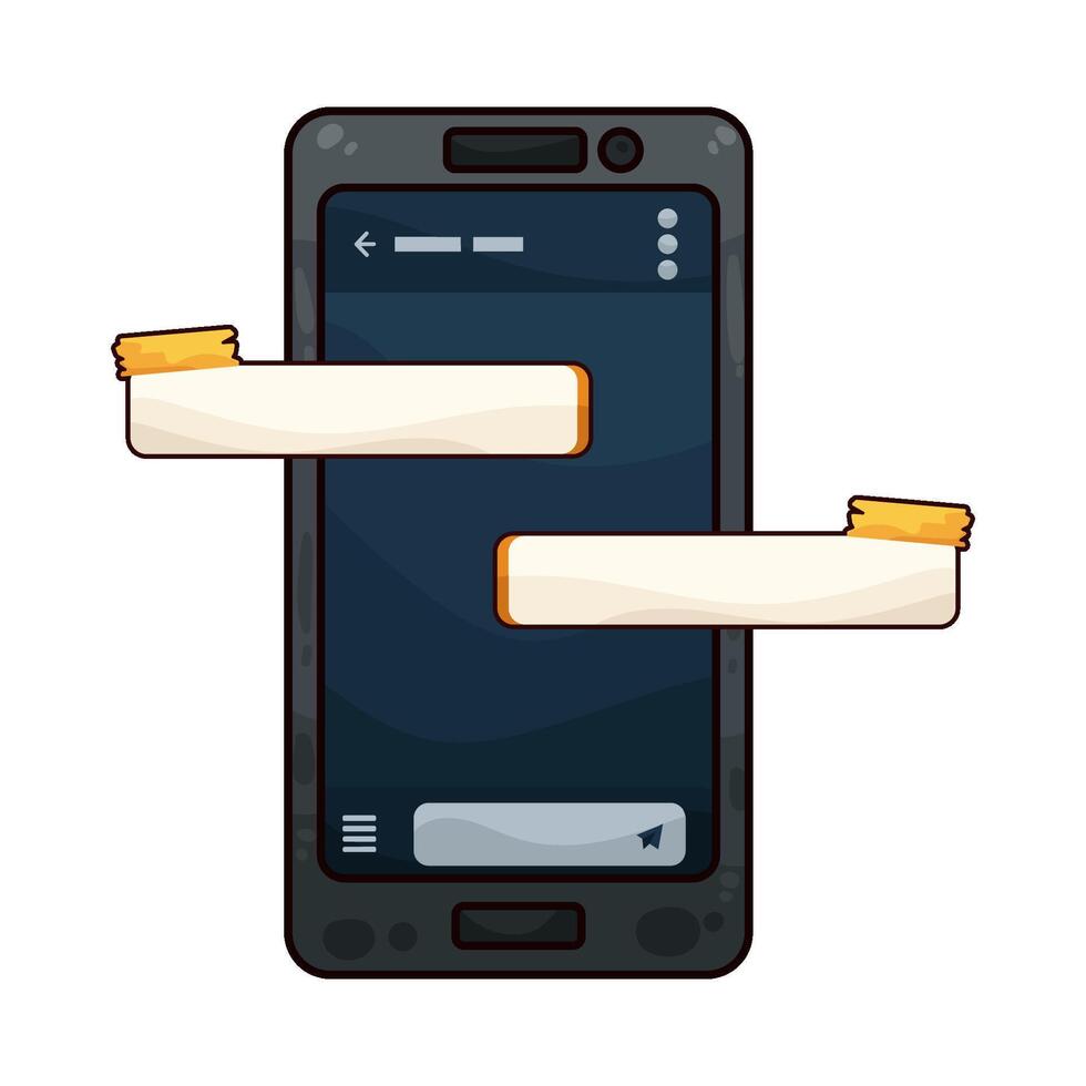 mobile phone chat vector