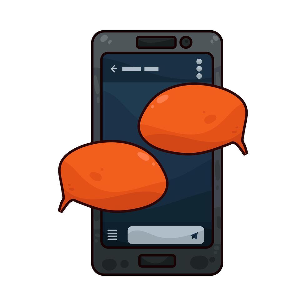 phone message illustration vector