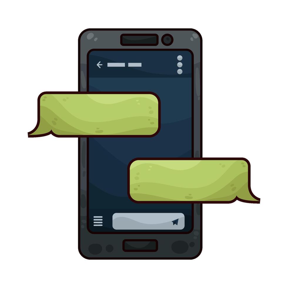 illustration of mobile phone chat vector