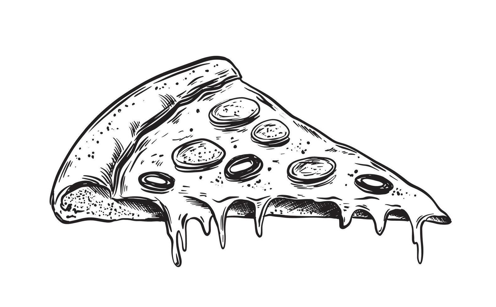 A piece of pizza vector