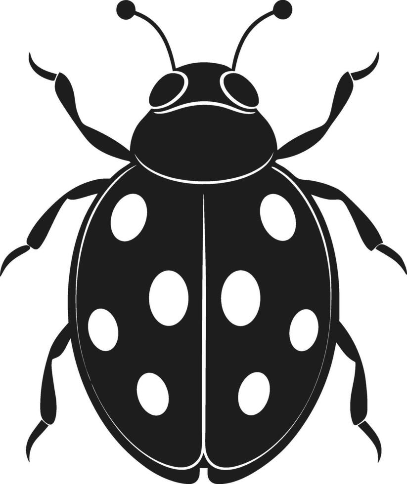 Ladybug Silhouette - Elegant and Minimalist Insect Illustration for Spring Themes vector