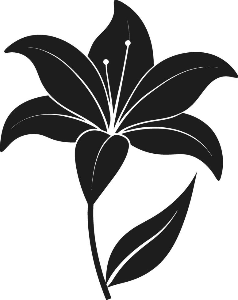 Elegant Lily Flower Silhouette Illustration for Spring and Floral Designs vector