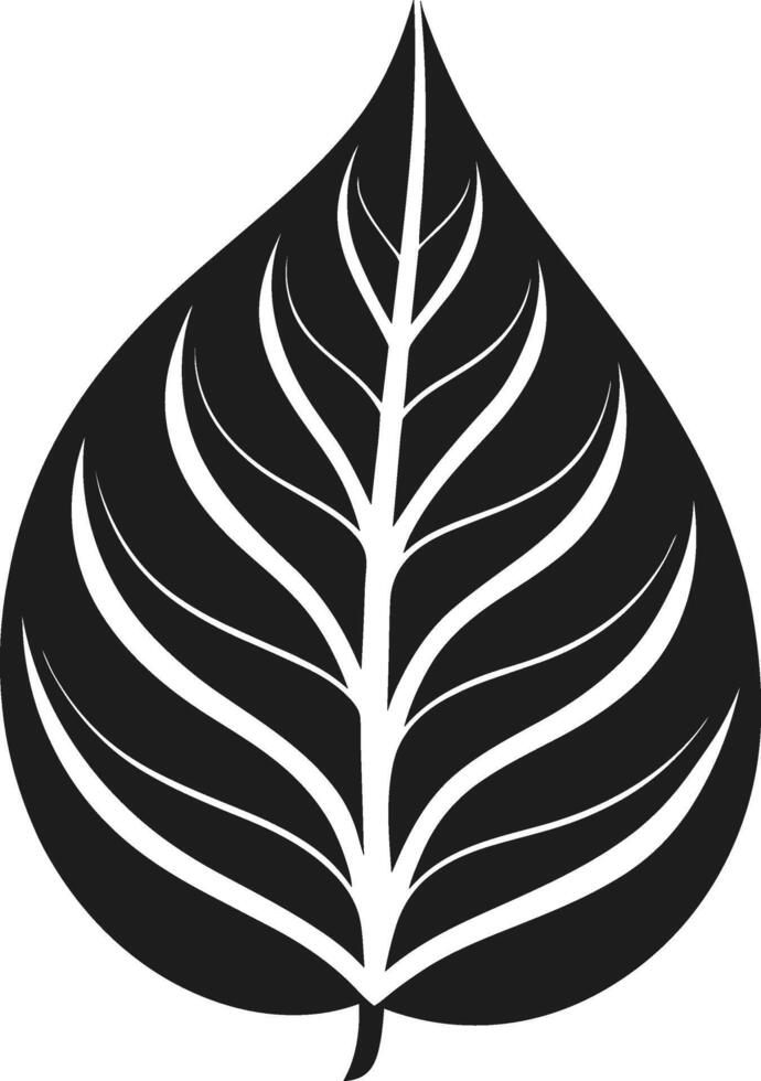Elegant Leaf Silhouette - Eco-Friendly Nature Illustration vector