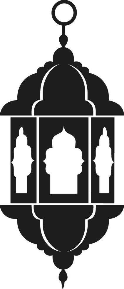 An Elegant Islamic Lantern - Traditional Arabic Hanging Lamp for Ramadan and Eid vector