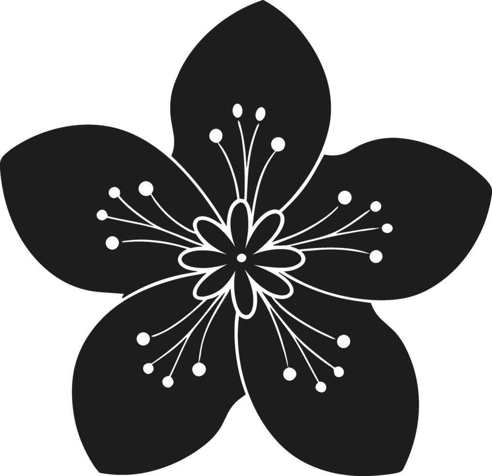 Elegant Cherry Blossom Silhouette Illustration for Spring and Floral Design vector