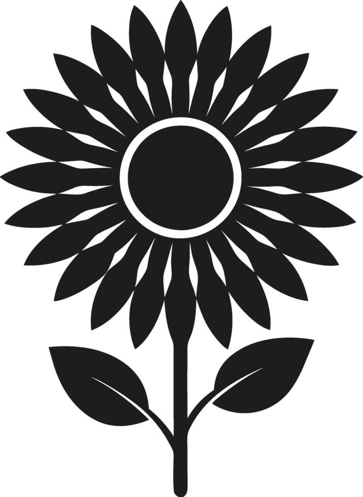 Minimalist Sunflower Silhouette - Elegant Floral for Mother's Day and Decorative Art vector