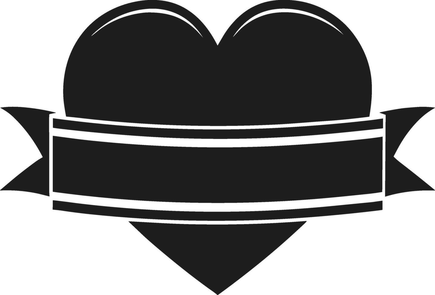 Heart with Ribbon Banner - Customizable Love and Mother's Day Design vector