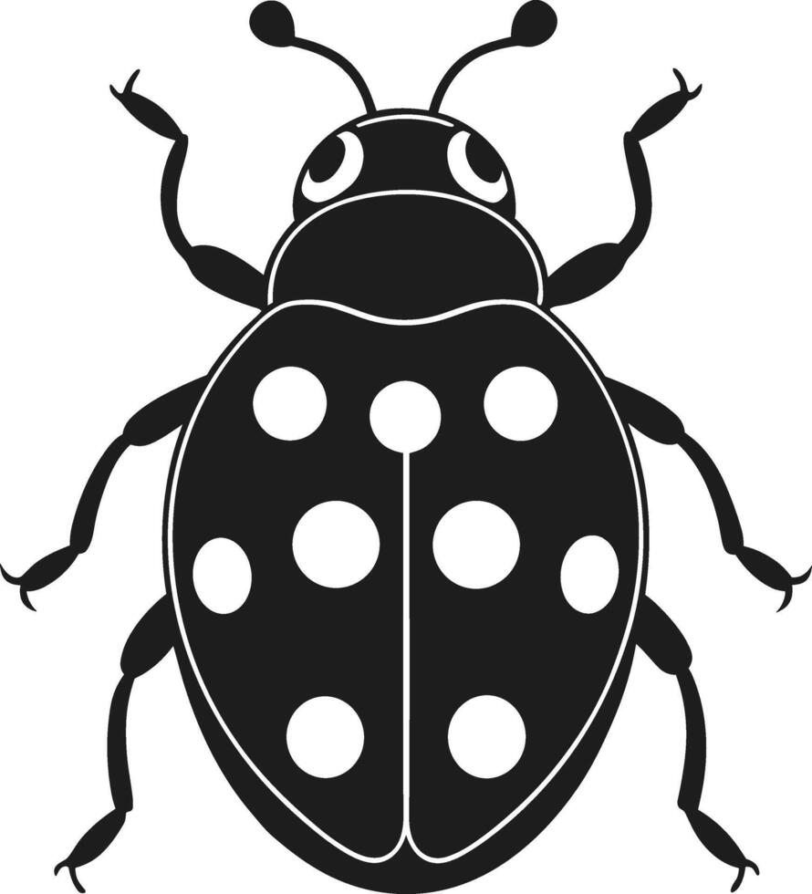 Ladybug Silhouette - Elegant Insect Illustration for Spring and Nature Designs vector