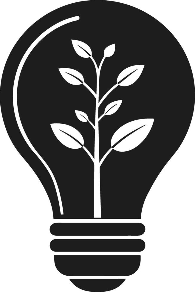 Eco Light Bulb with Growing Plant - Sustainable Energy and Green Innovation vector