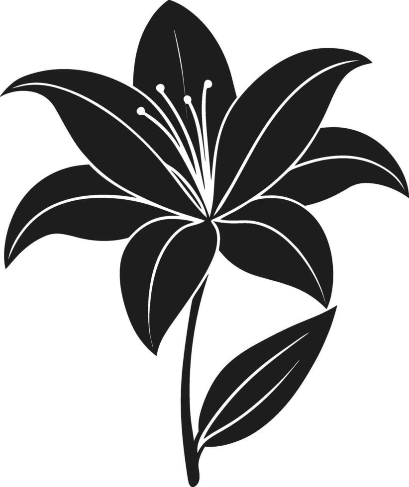 Elegant Lily Flower Silhouette Illustration for Spring and Floral Artwork vector