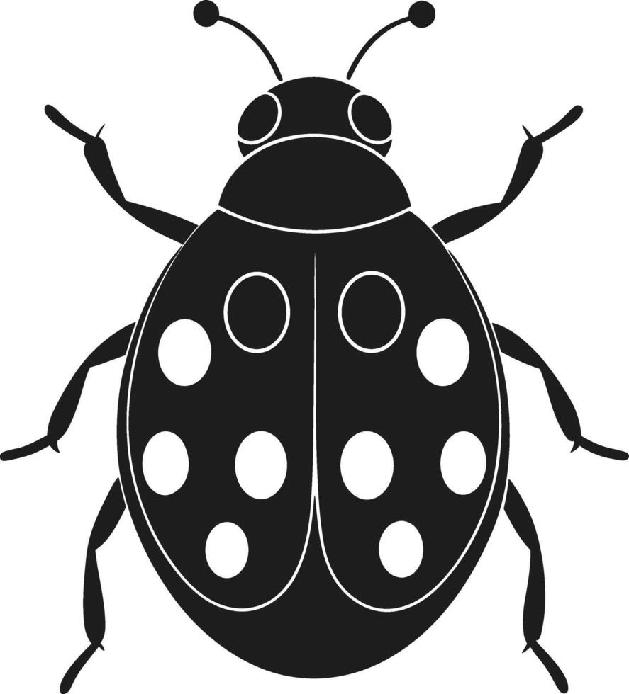 Ladybug Silhouette - Minimalist Insect Illustration for Spring Designs vector