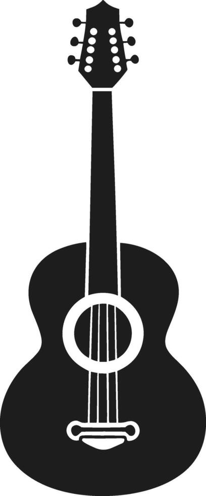 Mexican Guitar Silhouette - Traditional Mariachi Instrument for Cinco de Mayo vector