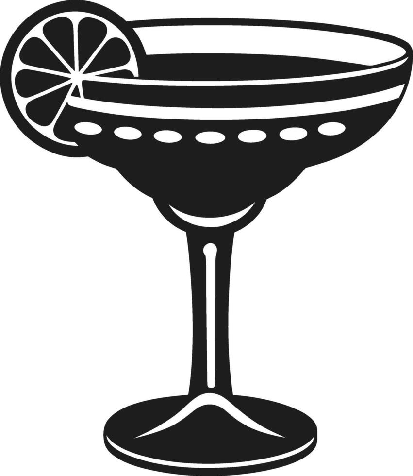 Margarita Glass with Lime Slice - Classic Tequila Cocktail for Cinco de Mayo vector