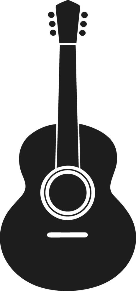 Mexican Guitar Silhouette - Traditional Cinco de Mayo Musical Instrument vector