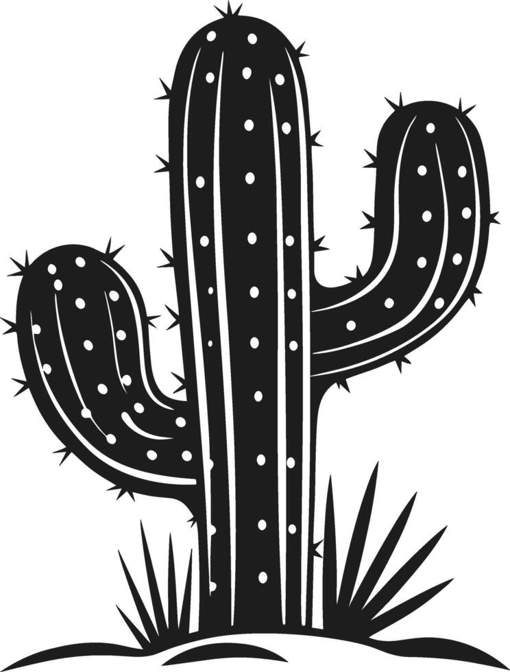 Mexican Desert Cactus - Saguaro Silhouette for Cinco de Mayo and Fiesta Themes vector