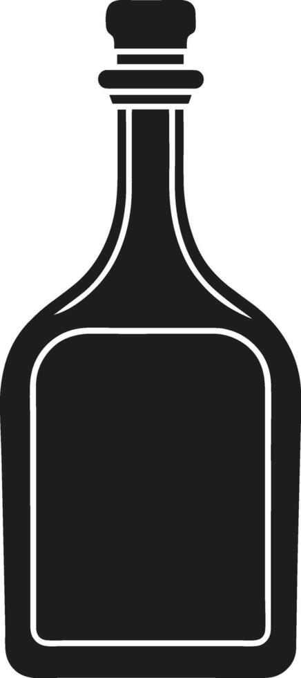 Tequila Bottle Silhouette - Mexican Drink for Cinco de Mayo vector