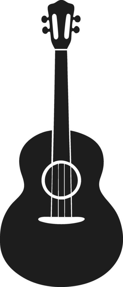 Mexican Guitar Silhouette - Traditional Cinco de Mayo Music Symbol vector