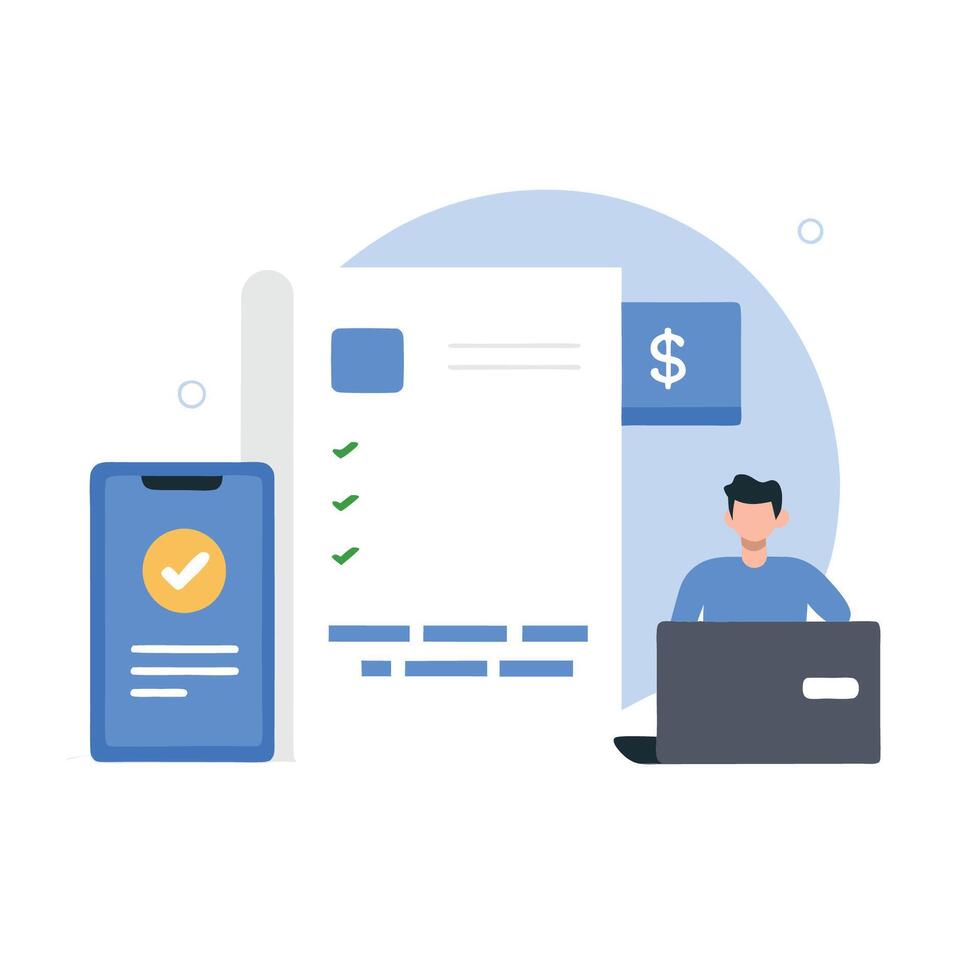 Illustrative Depiction of Payment Information Concepts vector