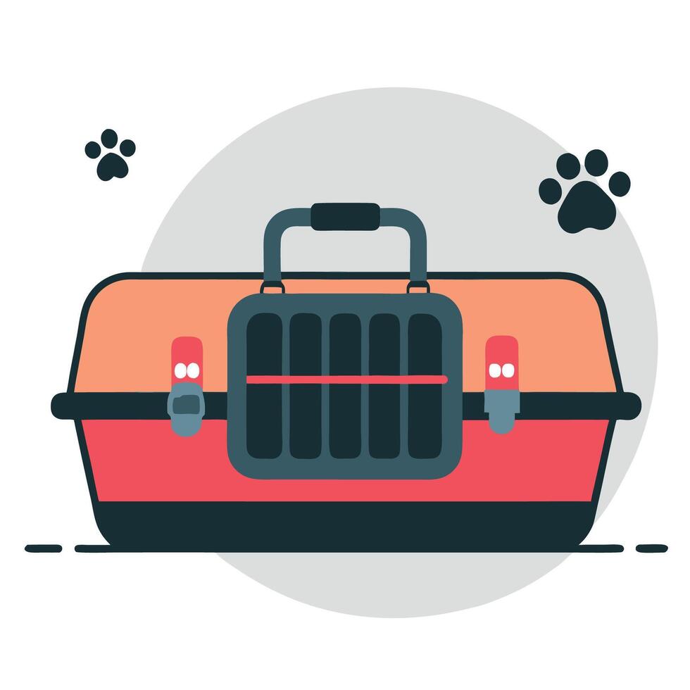 Conceptual Illustration of a Modern Pet Carrier with Innovative Features vector