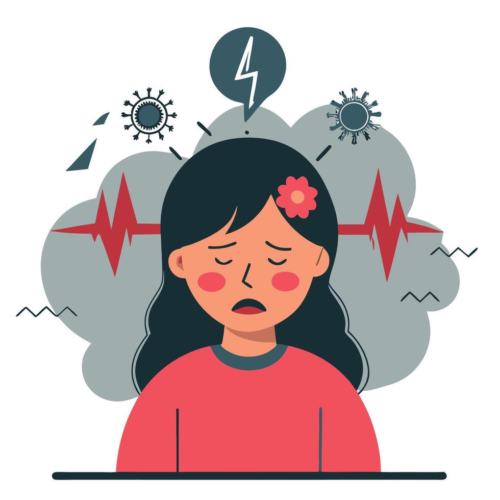 Visualizing the Concept of Panic Disorder and Its Effects vector