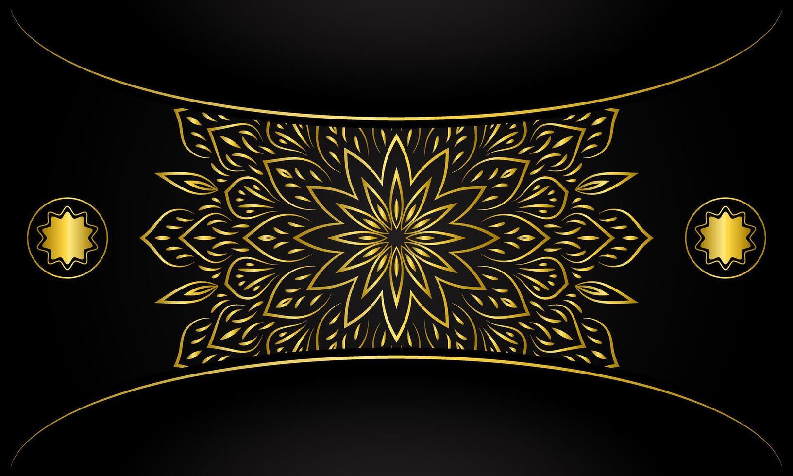 Luxury mandala background with golden arabesque style vector