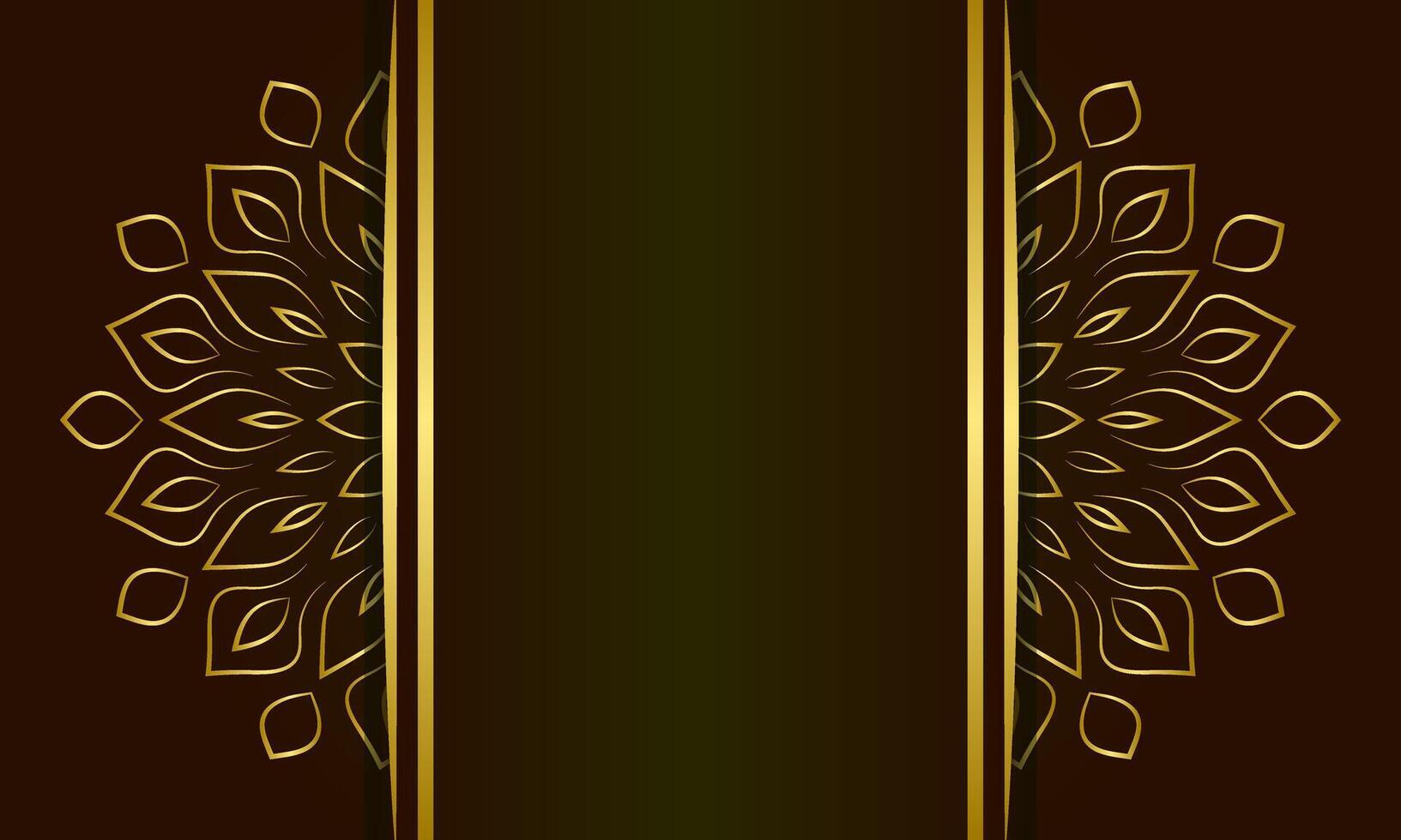 Luxury wedding invitation card design with golden mandala and abstract pattern, Arabic Islamic east background style, Decorative ornamental mandala for print, poster, cover, flyer, and banner. vector