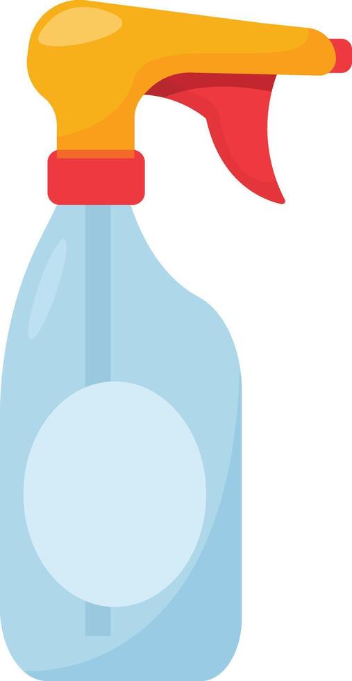 Blue Bottle with Yellow Spray Nozzle vector