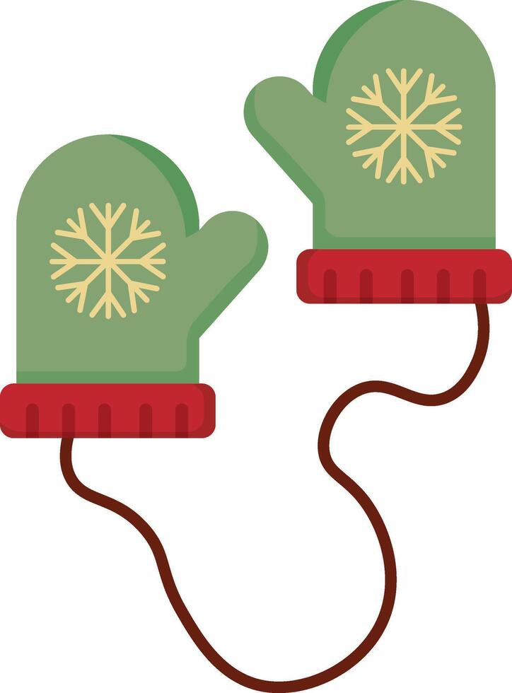 Soft Mittens for Cold Weather vector