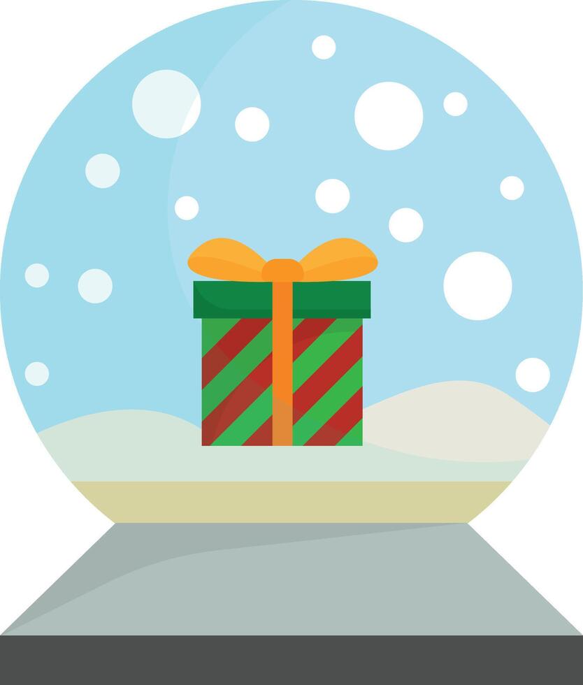 Snow Globe with Snowflakes vector