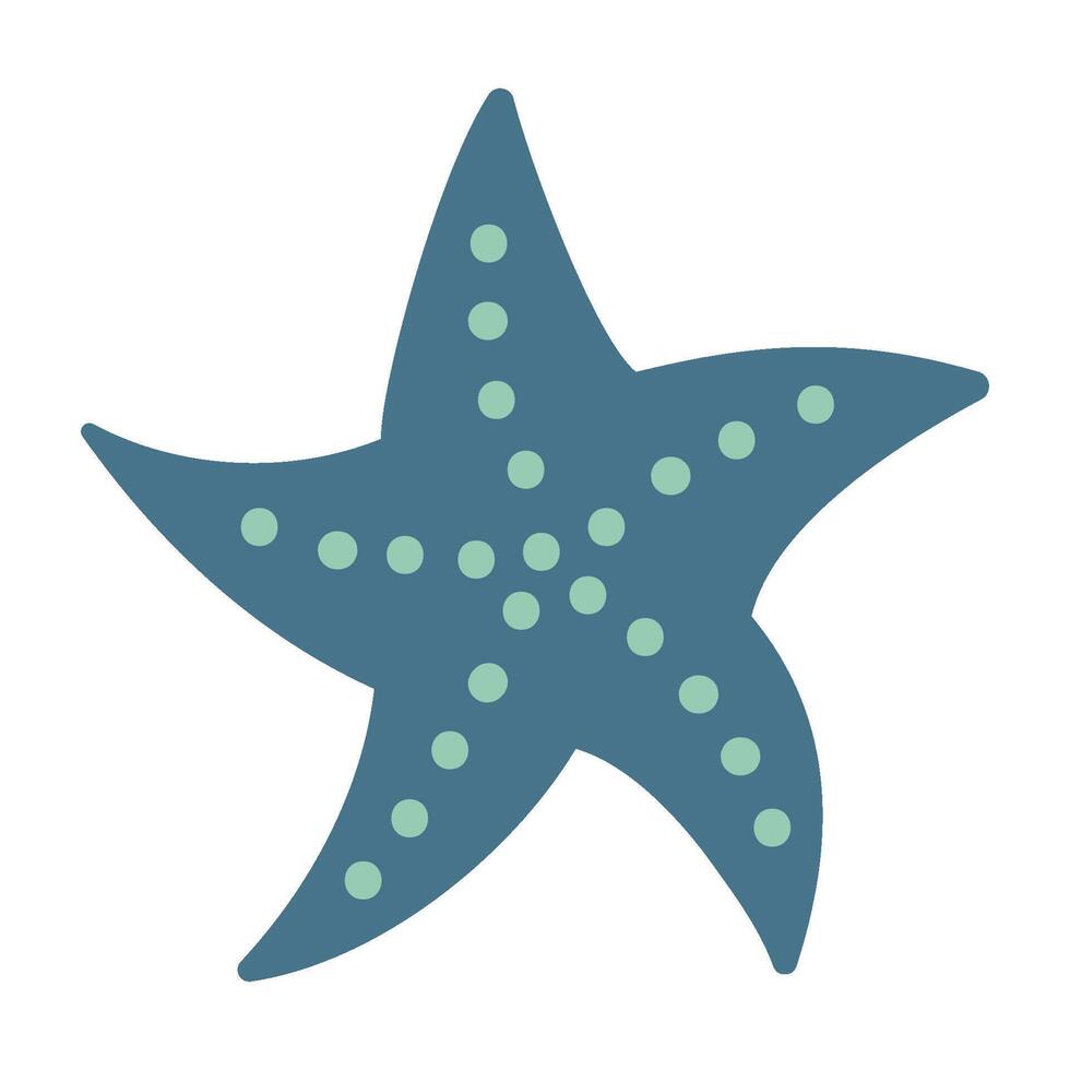 Blue starfish. Isolated illustration for summer design vector