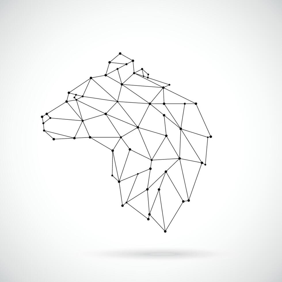 geometric Bear illustration. vector