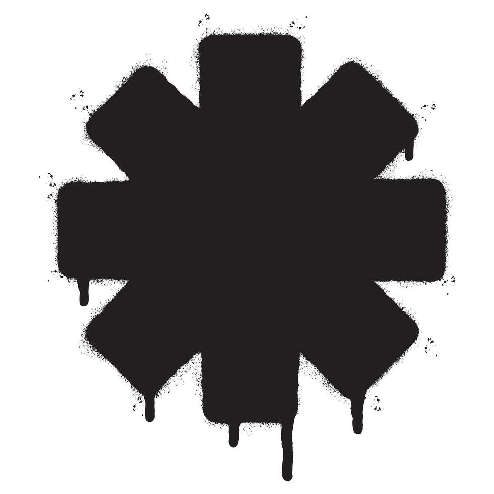 Spray Painted Graffiti asterisk icon isolated on white background . vector