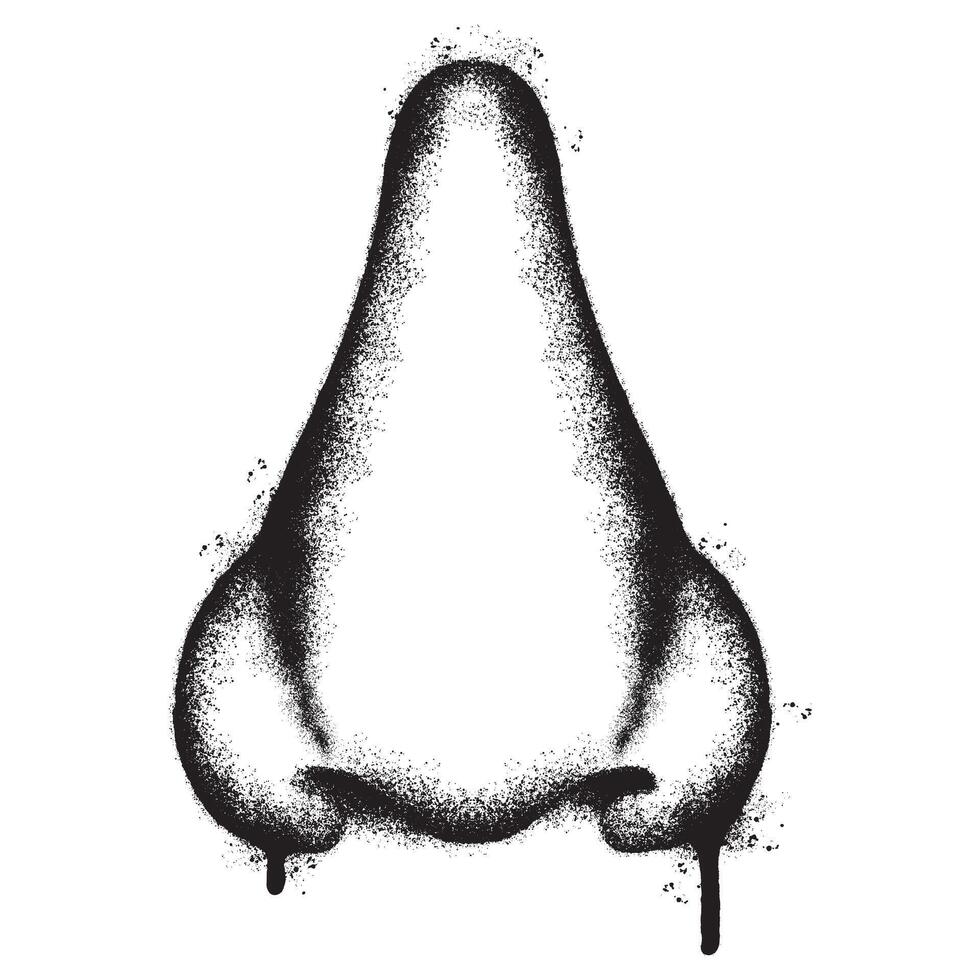 Spray Painted Graffiti nose icon isolated on white background. design elements for banner, flyer, street art, cards, poster, and ads. vector