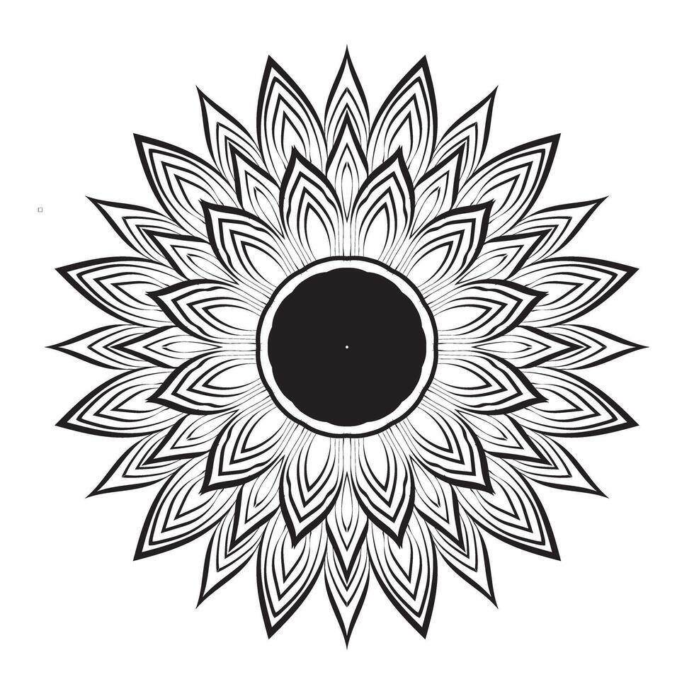 Black mandala design vector
