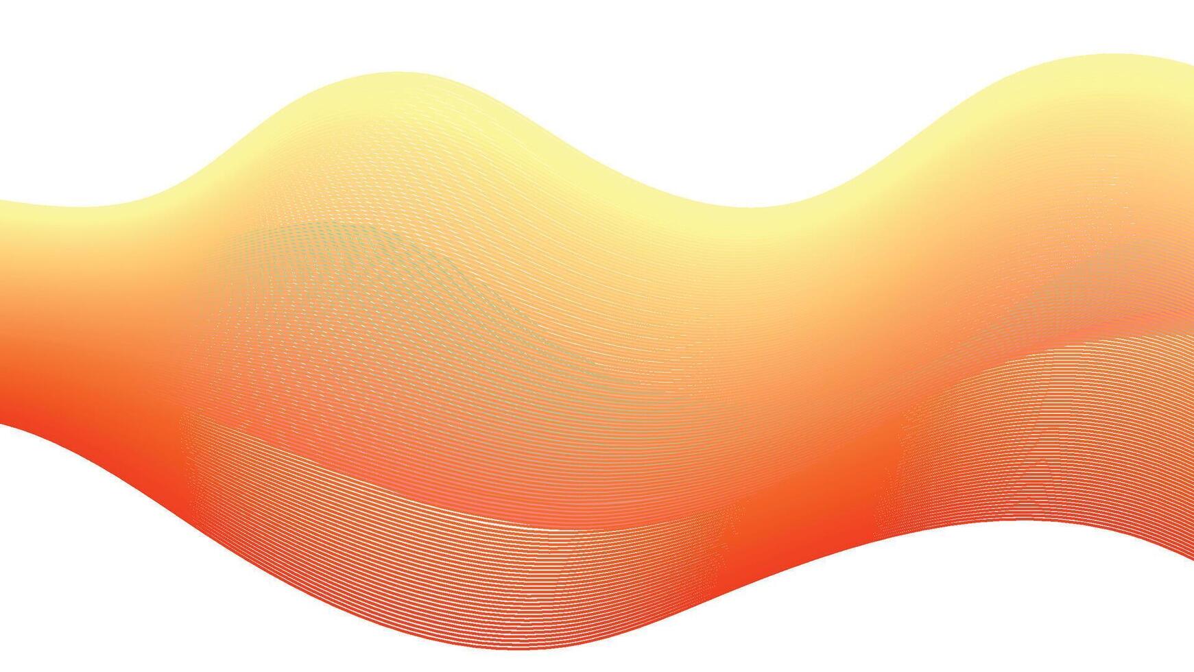 Abstract Orange and Yellow Gradient Wave Design vector