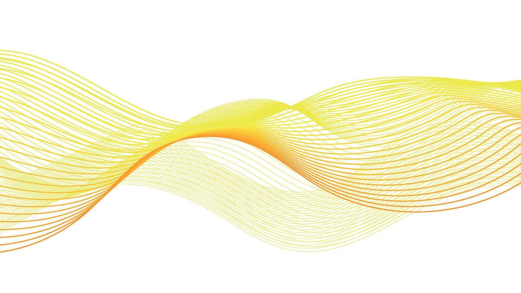 Abstract Flowing Wave Motion in Yellow and Orange Gradient vector