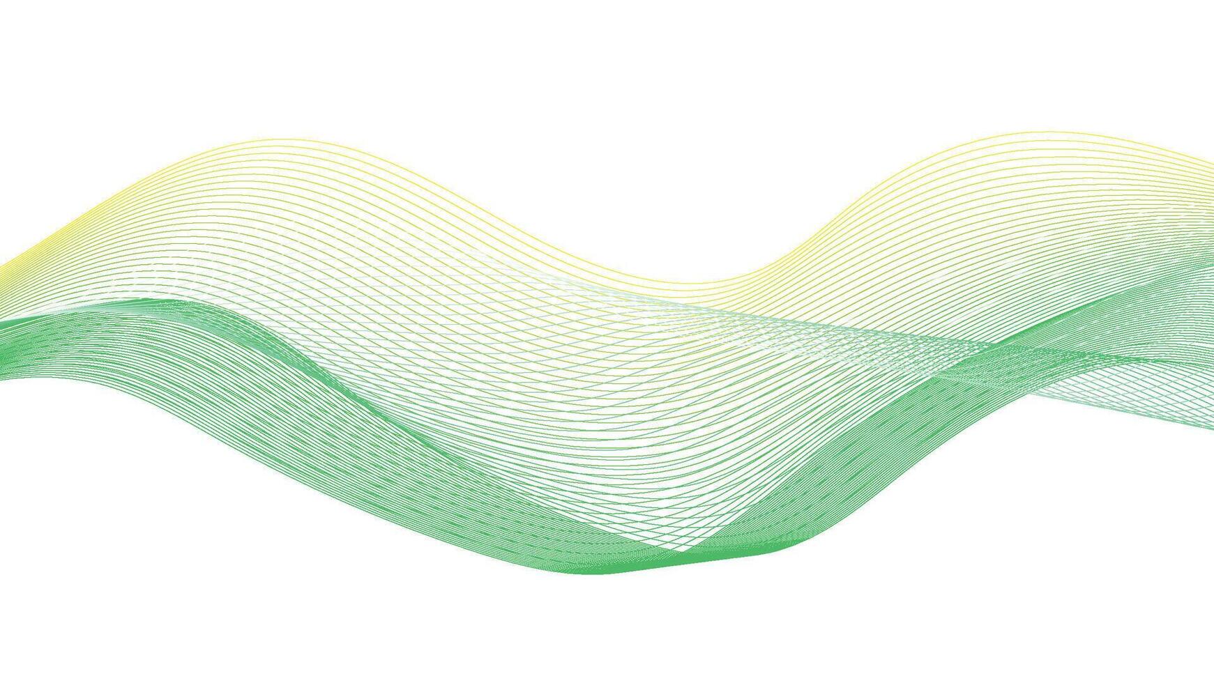 Abstract Light Green and Yellow Waves for Modern Designs vector