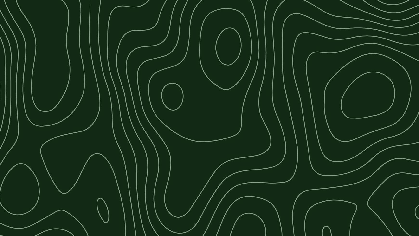 Abstract Topographic Map Background in Dark Green Tones vector