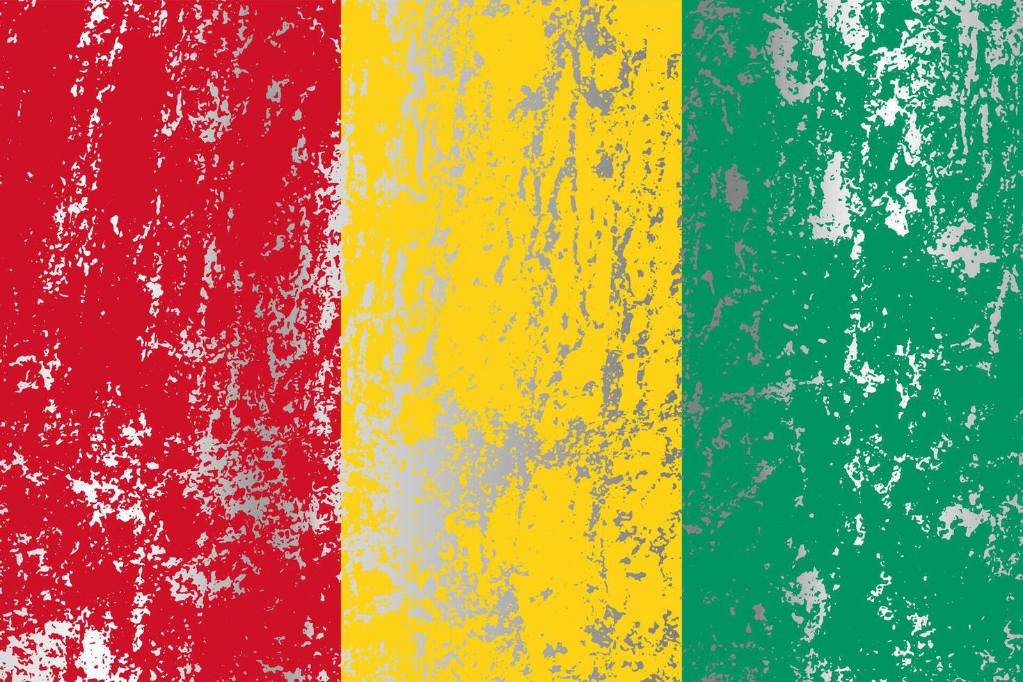 Guinea flag with grunge effect. vector