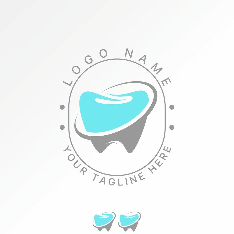 medical dental tooth leaf nature smile cut swoosh icon teeth whitening bright vector