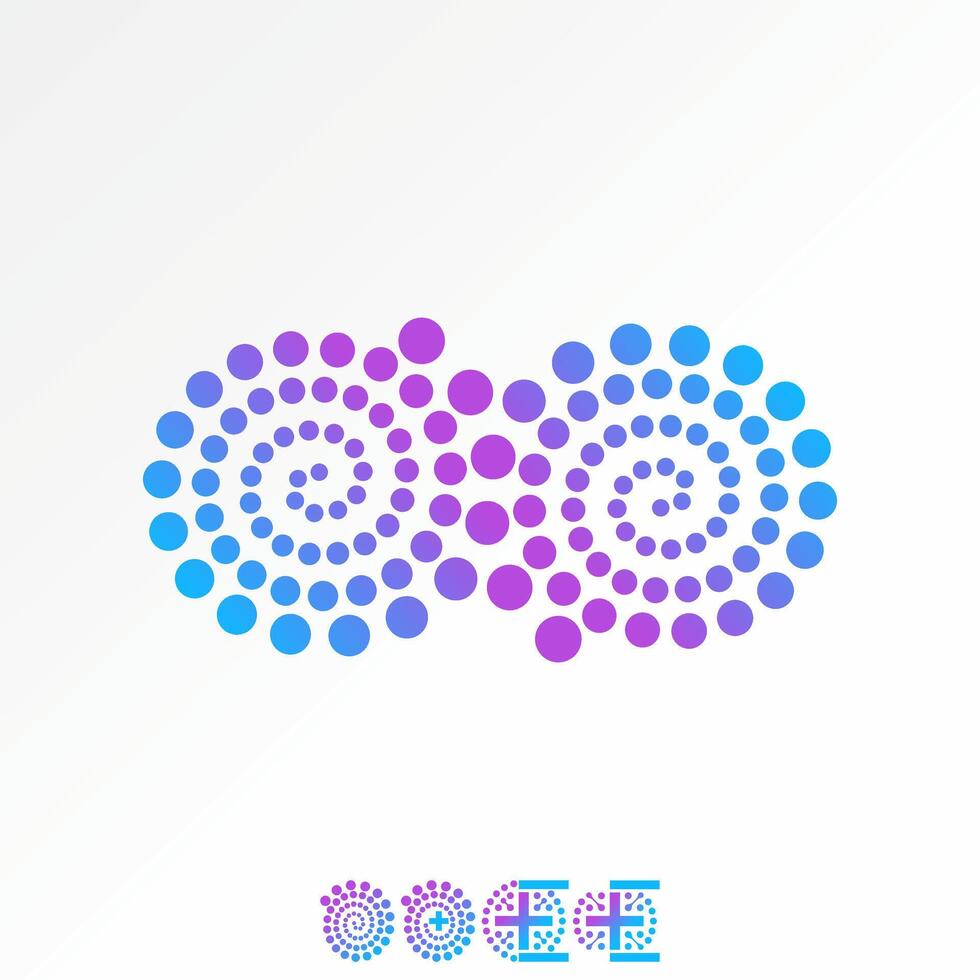 rotation spiral circle dot small to big spectrum illusion geometric twist art vector