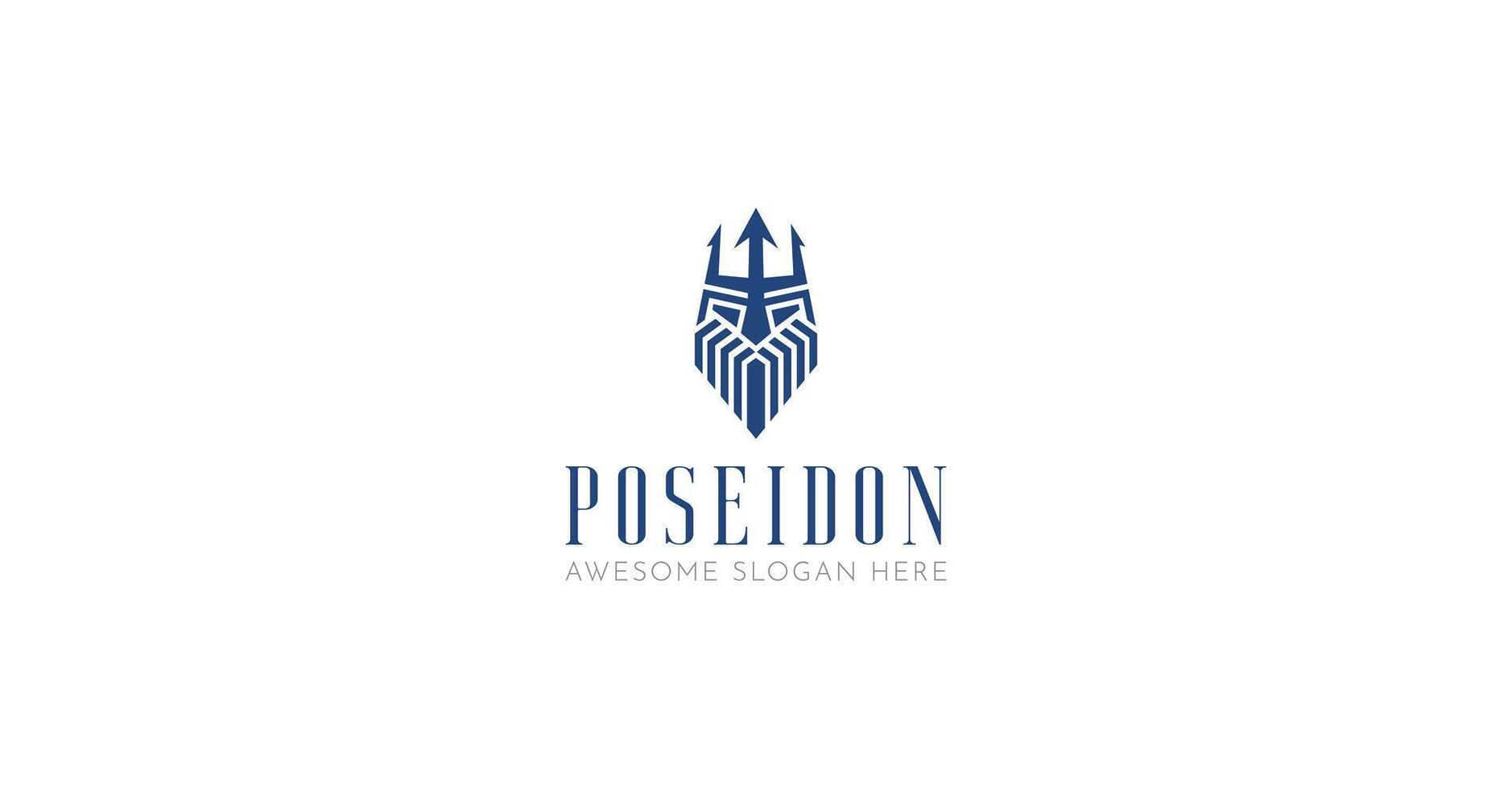 Poseidon Trident Logo vector