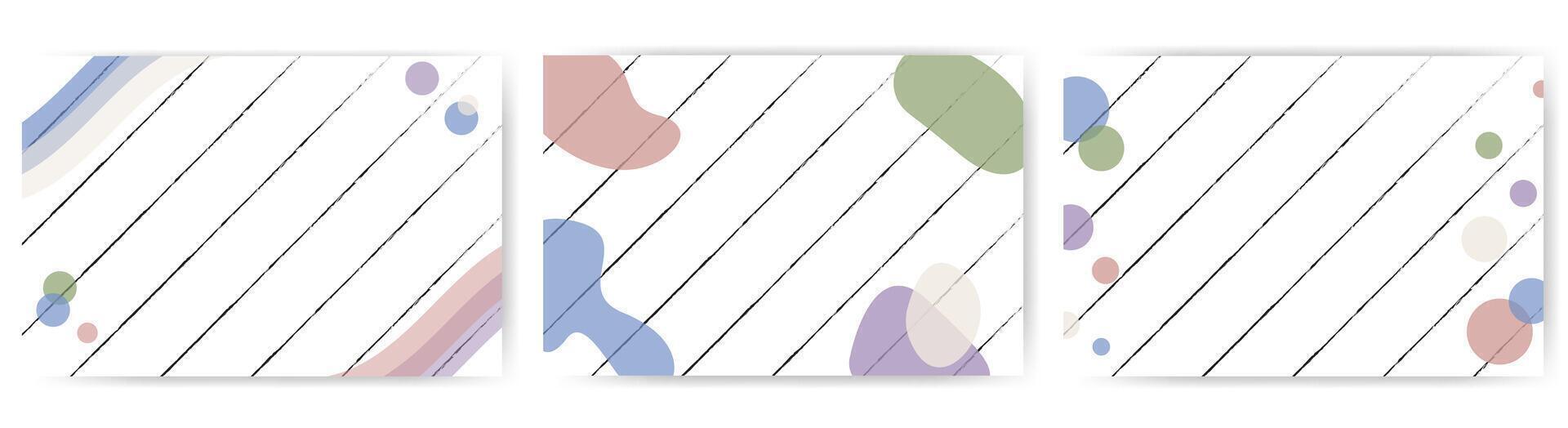 Abstract backgrounds in minimalist style. Modern template set for presentation slides, business, web design, banner, cover, social media. illustration. vector